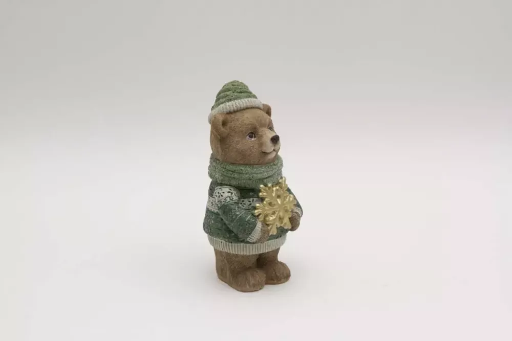 Deko Bärenfigur für Weihnachten – Winterdeko mit Schneeflocke, jetzt entdecken
