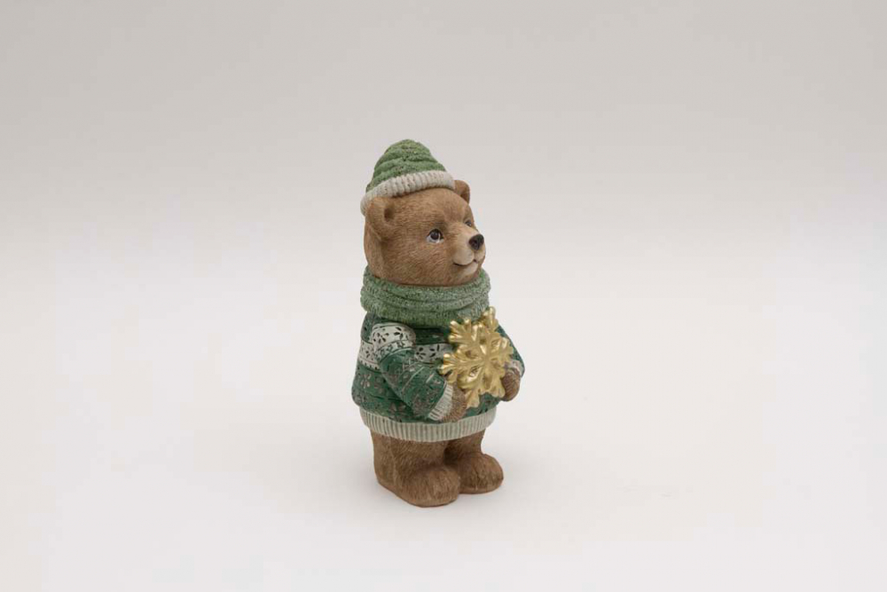 Deko Bärenfigur für Weihnachten – Winterdeko mit Schneeflocke, jetzt entdecken
