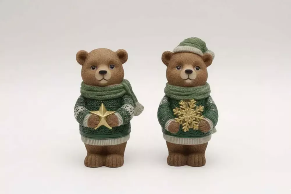 Weihnachtsfigur Deko Bär aus Poly - jetzt kaufen