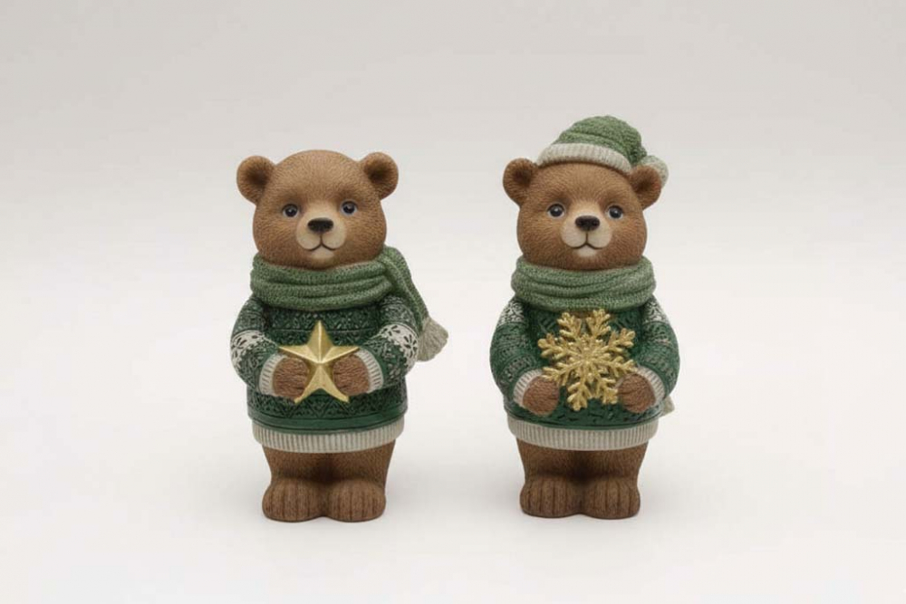 Weihnachtsfigur Deko Bär aus Poly - jetzt kaufen