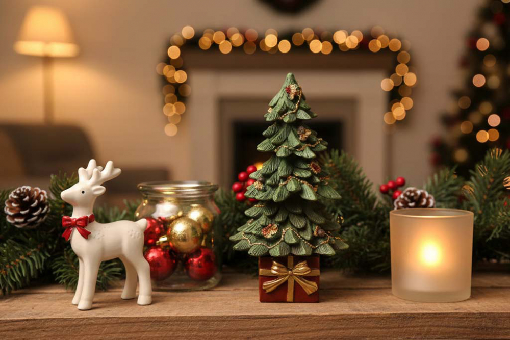 Kleiner Tannenbaum als Weihnachtsdekoration für Tisch und Regal – jetzt bestellen