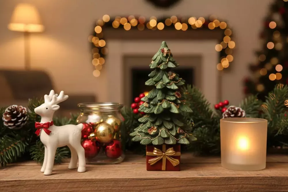 Kleiner Tannenbaum als Weihnachtsdekoration für Tisch und Regal – jetzt bestellen