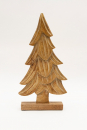 Tannenbaum aus Mangoholz – 40 cm hohe Weihnachtsdeko in natürlichem Braun für festliche Atmosphäre